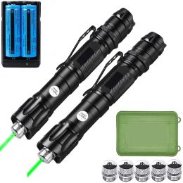 pen Highpower Green Laser Pointer 5mW Laser Sight Powerful Laser Equipment 2 In 1 Detachable Lamp Holder with 18650 Battery Charger