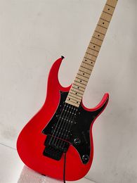 high quality Red Electric guitar Flyod Rose Bridge Black hardware pickgard Maple neck, fingerboard