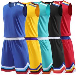 Fans Tops Tees Men Kids Basketball Jersey Sets Women Blank Tracksuit Sport Clothes Kits Breathable Girl Boys Basketball Uniforms Training Suit Y240423