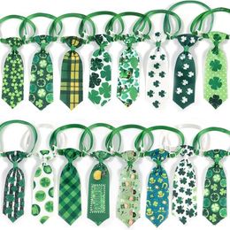 Dog Apparel 30/50pcs St.Patrick's Day Pet Cat Bowties Ties Neckties Adjustable Dogs Collar For Small Middle Accessories Supplies