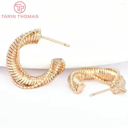 Stud Earrings (7743) 2PCS 20MM 24K Gold Colour Brass Semicircle Shape Earring Hooks High Quality Diy Jewellery Findings Accessories Wholesales