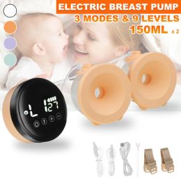 Enhancer Bilateral Electric Breast Pump Milk Feeding LCD Automatic Massage Lactator Pumps Baby Breastfeeding Accessories Hand BPA free