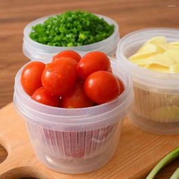 Storage Bottles Containers With Lid Plastic Crisper Kitchen Fresh Keeping Box Drain Food Sealed For Fruit Vegetable Double-layer