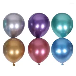 Party Decoration 30p 10inch Glossy Metal Pearl Latex Balloons Chrome Metallic Colors Inflatable Air Balls Globos Birthday Decor