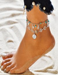 Starfish Anklet Vintage Ankle Bracelet For Women Buddha Foot Jewellery Summer Barefoot Beach women anklet chain6087694