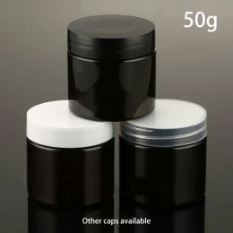 Liquids 50g Empty Jar 1.8oz Brown Plastic Container Makeup Cosmetic Packaging Candy Tea Coffee Spice Sample Storage Bottle Free Shipping