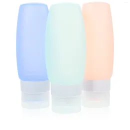 Storage Bottles 3pcs Travel Toiletries Containers Silicone For Lotion Shampoo(90ml)