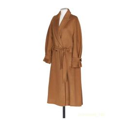 Women's Coat Cashmere Coat Luxury Coat MAX Maras Womens Handsewn Pure Cashmere Soft Double Breasted Fleece Coat