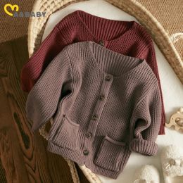 Sweaters Ma Baby Knitted Cardigan Sweater Baby Children Clothing Boys Girls Sweaters Kids Wear Baby Boy Clothes Winter Spring Autumn