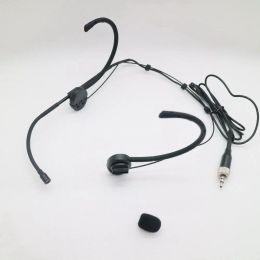 Microphones Black EW8 HeadWorn HeadMic Headset Microphone For Sennheiser XS AVX EW G2 G3 G4 Wireless BodyPack 3.5mm Jack Lock