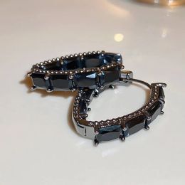 Earrings UILZ Fashion Drop Shaped Hollow Stud Earrings for Women Personality Mosaic Zircon Crystal Earring Party Jewellery