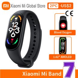 Wristbands Global Version Xiaomi Mi Band 7 Smart Bracelet AMOLED Screen Miband 7 Blood Oxygen Fitness Traker Bluetooth Smart Band