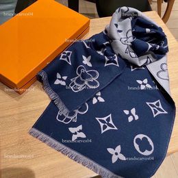 Women Designer Scarf Fashion L Brand Cashmere Scarves For Spring Winter Stole Long Shawl Wraps Bicolor Head Scarf Bandana 180X34cm ong