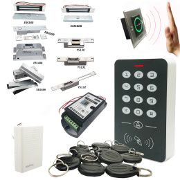 Doorbells DIY Full 125khz RFID Door Access Control System Kits with 12V3A Power NO NC Lock Door Bell