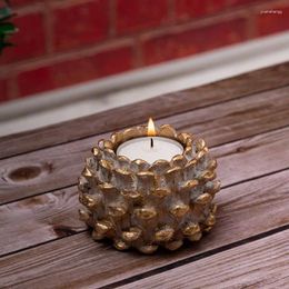 Candle Holders Resin Pine Retro Cone Holder Decoration Nut Home Furnishings With Party Birthday 55