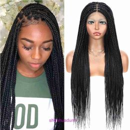 36 Full Lace Knowless Box Braided Wig Fiber Headpiece