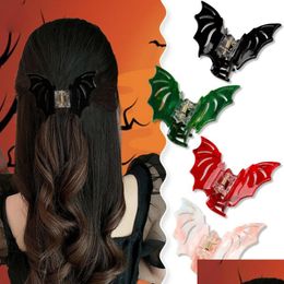 Other Wedding Favours Halloween Bat Hair Clips Girls Funny Angel Hairpin Holiday Party Dressing Cartoon Claw Accessories Drop Deliver Dh3Ou