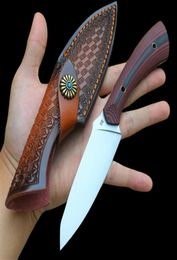 2021 FW Fixed Knife D2 Blade Titanium Handle Camping Hunting Survival Pocket Knives Outdoor EDC Tools1105721