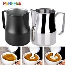 Stainless Steel Milk Frothing Jug Long Rounded Spout Latte Art Jug Milk Pitcher Frother Professional Barista Milk Steaming Jug 240410