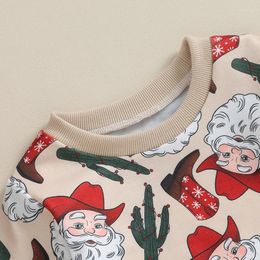 Clothing Sets Baby Boy Girls Clothes 2Pcs Christmas Outfits Long Sleeve Western Sweatshirt Toddler Pants