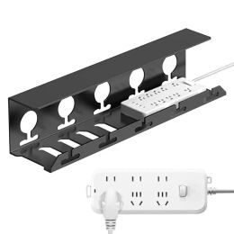 Racks Under Desk Cable Storage Rack Management Tray Desk Socket Holder Wire Cord Power Strip Adapter Wire Organiser Shelf Adhesive