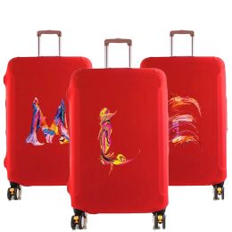 Accessories Travel Luggage Protective Cover Suitcase Case Travel Accessories Elastic Luggage Cover Paint Series Apply To 1828inch Suitcase