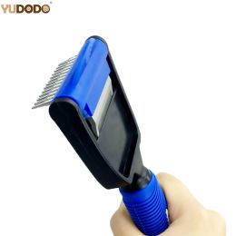 Combs 2 in 1 Stainless Steel Dog Comb Multipurpose Pet Grooming Tool Hair Removing Brush For Cat Dogs