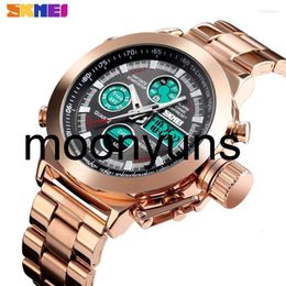 skmei watch Wristwatches Skmei Fashion Men Sport Watch 2Time Display Quartz Digital Clock Waterproof Military Luminous Chrono Wristwatch Relogio Masculi high qua