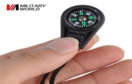 Whole100pcslot New Outdoor Mini Compass For Camping Hiking Hiker Hunting Travel Portable Univesal MultiFunctional Key Chain3282046