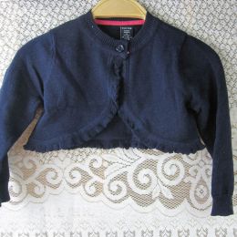 Coats 100% Cotton Baby Girl Jackets Navy Blue Baby Cardigan Sweater For 1 2 3 4 Years Outcoat Spring Baby Girls Clothes OGC215401
