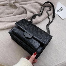 Shoulder Bags Stone Leather Crossbody Bag For Women 2024 Fashion Sac A Main Female Handbags And Purses With Handle