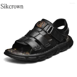 Casual Shoes Handmade Leather Sandals For Men Outdoor Walking Summer Classic Quality Sneakers Beach 48
