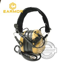 Accessories Earmor M32 Mod4 Coyote Brown Tactical Headset Headphone Hearing Protection Shooting Earmuffs with Microphone Sound Amplification