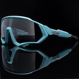 Sunglasses SCVCN Photochromic Sports Cycling Glasses Bicycle Eyewear Mountain Bike Goggles UV400 MTB Road Running Hinking Sunglasses