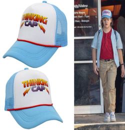 Stranger Things Season 4 Cosplay Hat Dustin Baseball Cap Retro Mesh Thinking Hats Adult Unisex Prop Accessories Adjustable1089422