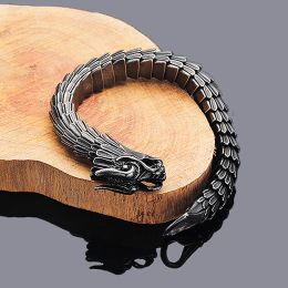 Strands Vintage Viking Dragon Bracelet for Men Fashion Punk Hip Hop 316L Stainless Steel Nordic Viking Bracelet Biker Amulet Jewellery
