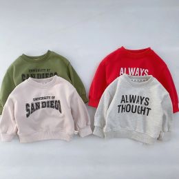 Sweatshirts kid fashion allmatch letter Sweatshirts toddler girl simple tops boy cool comfortable soft cotton 03y baby new clothes