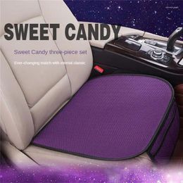 Car Seat Covers Universal Size Anti-slip Cover Front Protector Cushion Linen Fabric Accessories No Backrest