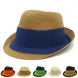 Berets Straw Hat Women Men Fedora Hats Trilby Caps Panama Summer Jazz Breathable Fashion Short Brim Sunhat Cap