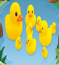 Whole Baby Bath Water Toy Sounds Yellow Rubber Ducks Toys Kids Bathe Children Swimming Beach Gifts Gear Baby Kids Bath Water T2457558
