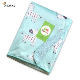 sets Baby Blanket & Swaddling Newborn Thermal Soft Fleece Blanket Winter Solid Bedding Set Newborn Baby Diapers 100x70cm Zebra Covers