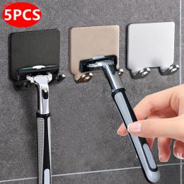 Shavers 1/3/5Pcs Punch Free Razor Holder Storage Hook Wall Men Shaving Shaver Shelf Bathroom Razor Rack Wall Bathroom Accessories