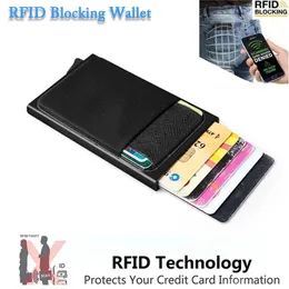 Storage Bags RFID Blocking Slim Metal Wallet Coin Purse Card Case Shrapnel Eject For Men Aluminum Holder Pocket