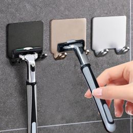 Shavers 1/2/3PCS Punch Free Shaving Razor Holder Men Shaving Shaver Storage Hook Wall Shelf Bathroom Razor Rack Wall Kitchen Accessories