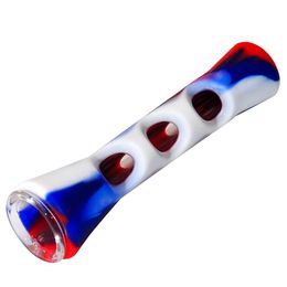 smoke FDA Silicone pipes smoking accessory tobacco pipes Horn Shape 20MM One Hitter Hand Spoon Pipes Accessories bong dab rig
