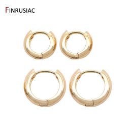 Earrings New Fashion Plated Gold Round Earrings For Women Jewellery Simple Hoop Earring Ladies Party Gift