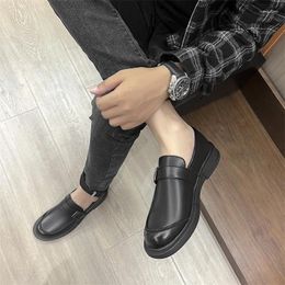 Dress Shoes Men's Casual Leather Low Collar Business Spring Cow Upper One Foot Pedal Lefu