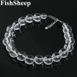 Necklaces FishSheep Statement Transparent Big Ball Beads Choker Necklace For Women Clear Bead Chunky Collar Necklace 2021 Fashion Jewellery