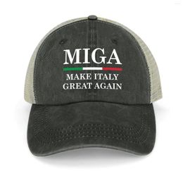 Berets Make Italy Great Again - MIGA Cowboy Hat Fluffy Christmas Fishing Cap Visor For Man Women's