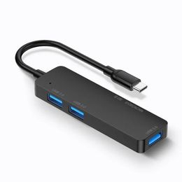 4-Port USB HUB 3.0 Ultra Slim Data Hub Type-c HUB for Macbook,Mac Pro/mini,iMac,Surface Pro,XPS,Notebook PC,USBC HUB